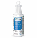 A white bottle of Rescue Ready-to-Use Liquid disinfectant, with a label and cap.