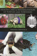 The cover image features a collage of various turtles and tortoises, including a red eared slider, a box turtle, and others in different environments such as a hand holding a small turtle and a tortoise lying on a ground. It also includes images of a turtle shell being examined and a tortoise in a rehabilitation setting.